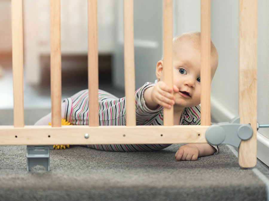Baby gates are a good way to keep babies safe