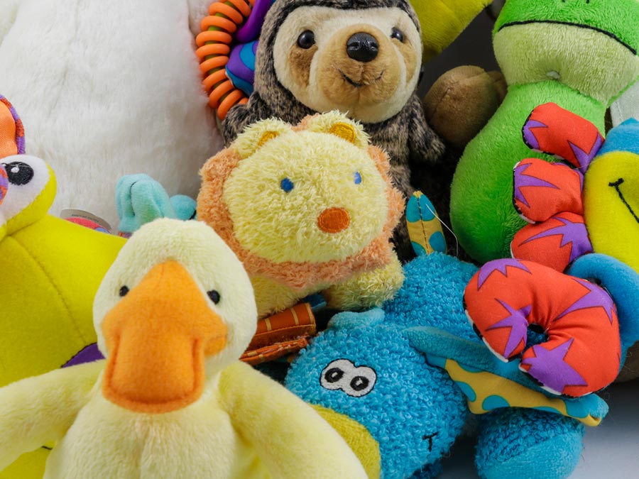 Soft toys keep the young ones entertained