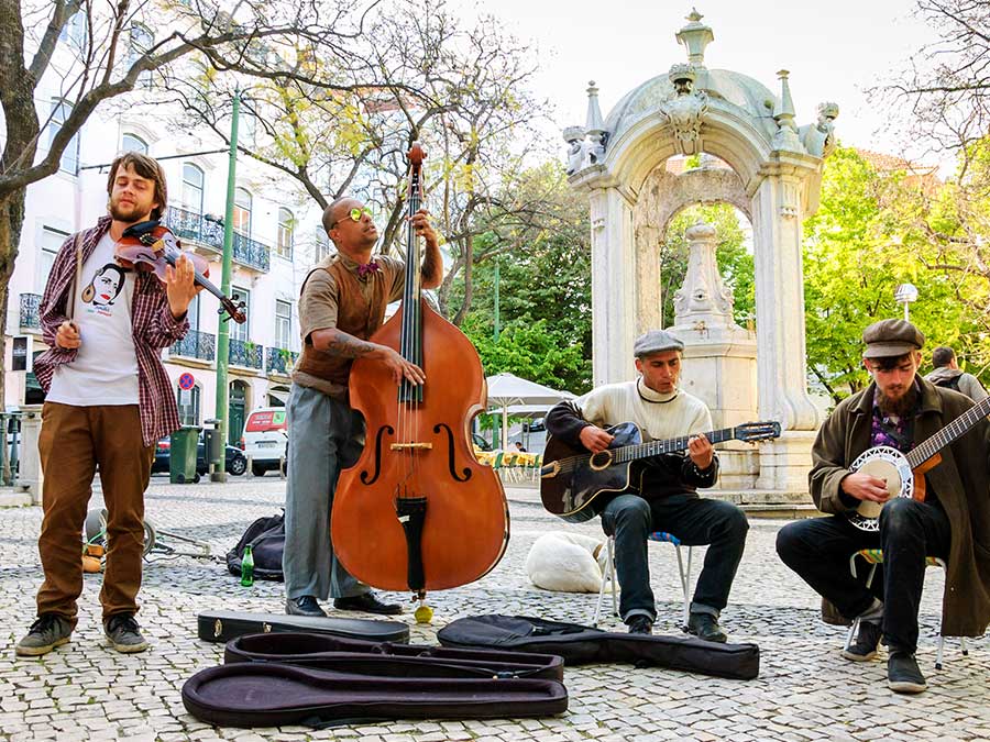 Musicians in Lisbon, Portugal