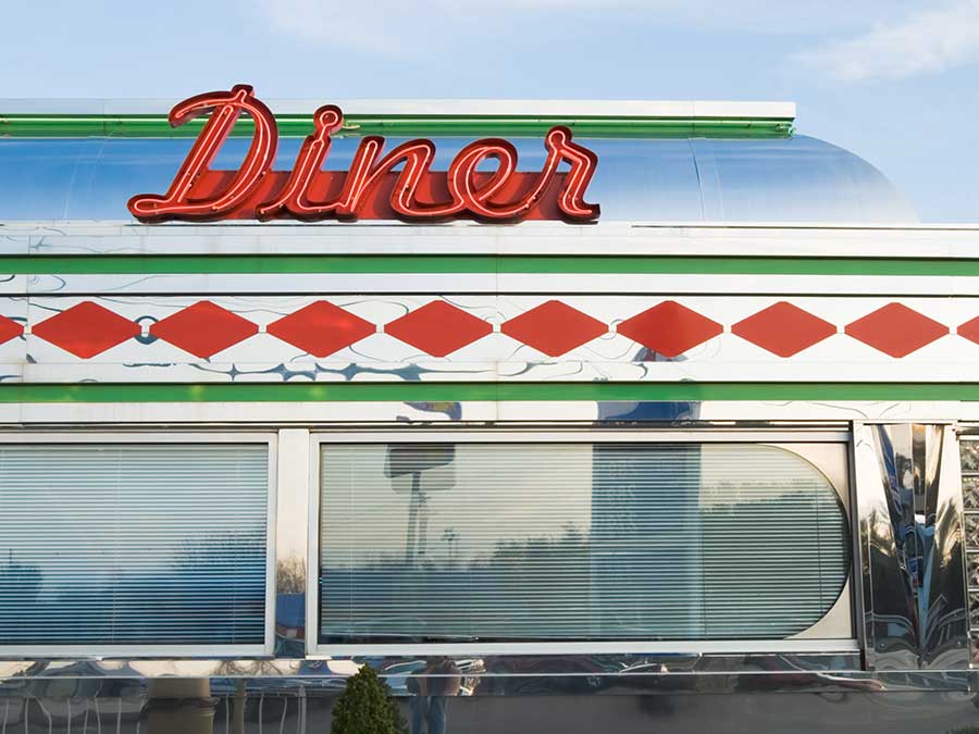 A typical diner in the USA