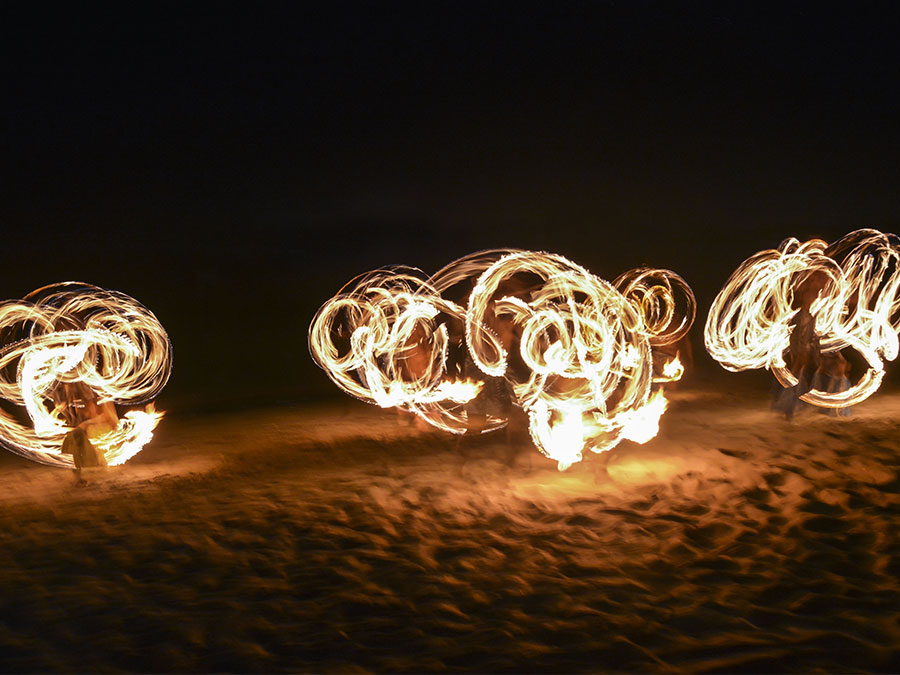 Fire dancers in Coral Coast, Fiji