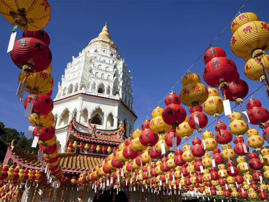 Lanterns during Chinese New Year in Malaysia