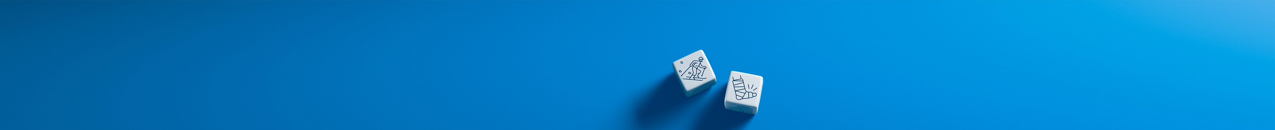 Dice against a blue background
