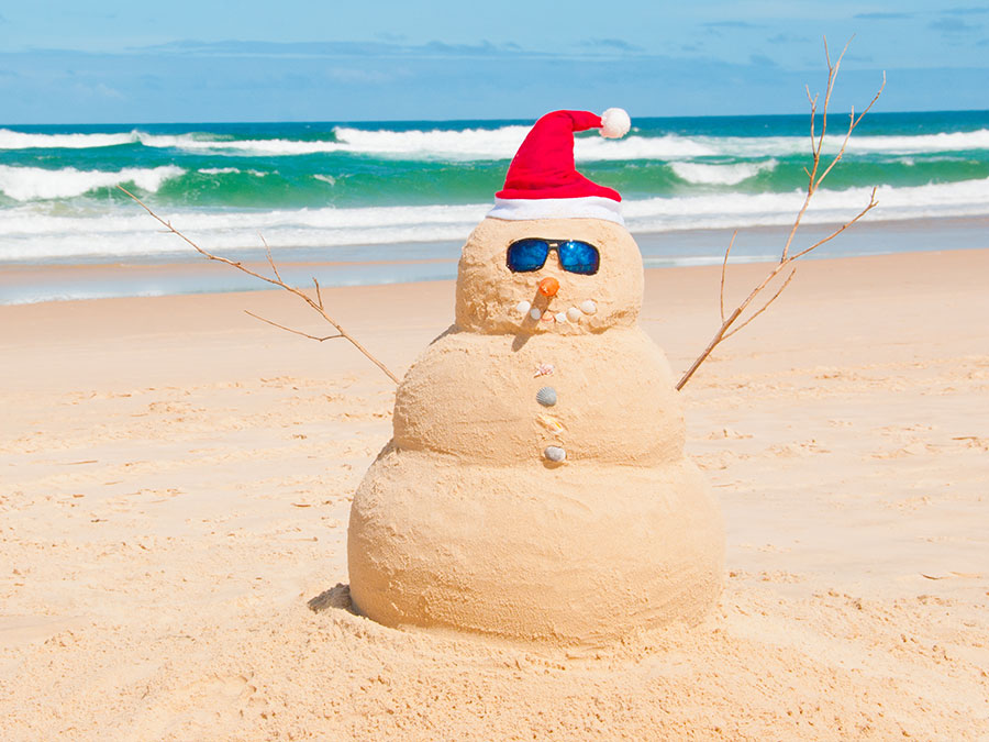 Snowman Made Out Of Sand
