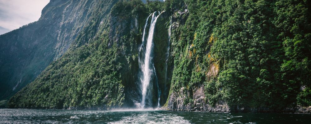 Milford Sound waterfall